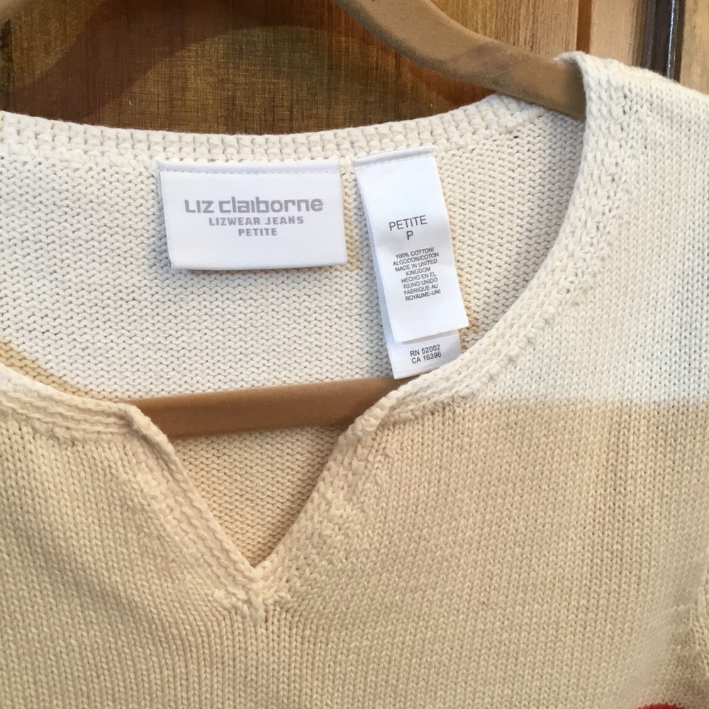 Liz Claiborne sleeveless blouse, size P, stretch, NWT - Picture 2 of 3